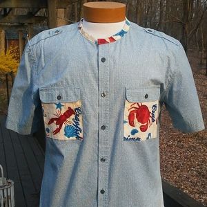 Crabs! Band Collar, Short Sleeves